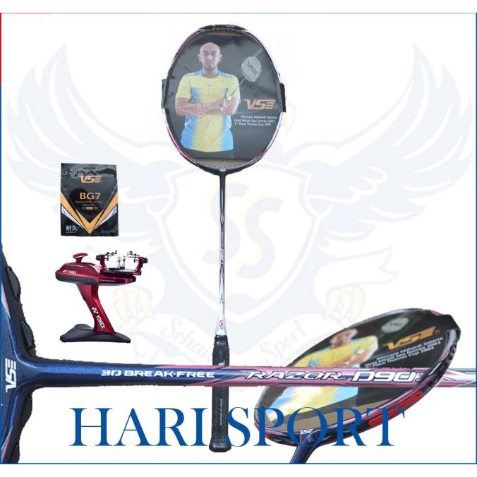 Vse Razor D90Iii Frame Smash Raket Badminton Bulutangkis Roccabar