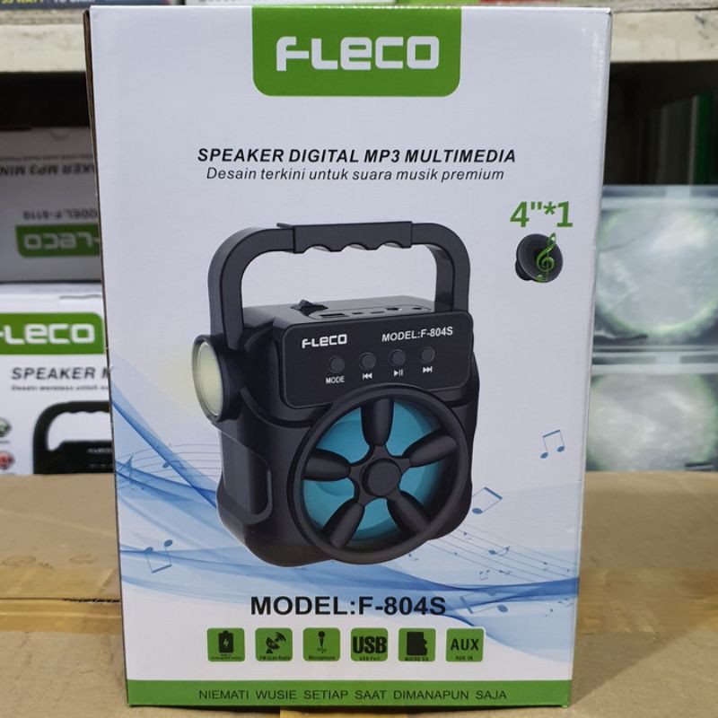 Termurah Speaker Bluetooth Fleco F 804 S + Bonus Mic