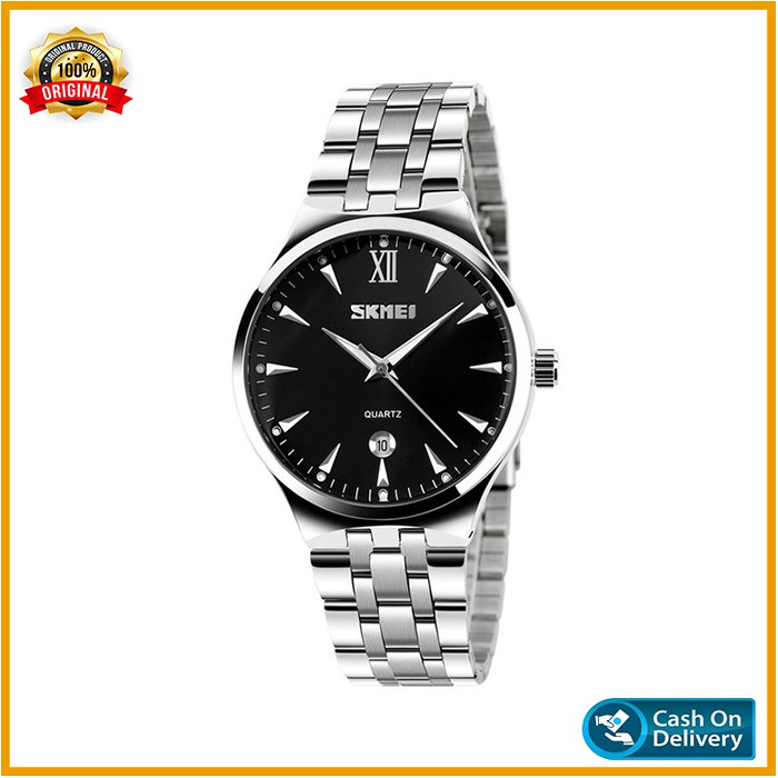 COD -  SKMEI Jam Tangan Pria Rantai / Jam Tangan Pria Analog Anti Air Ori 9071