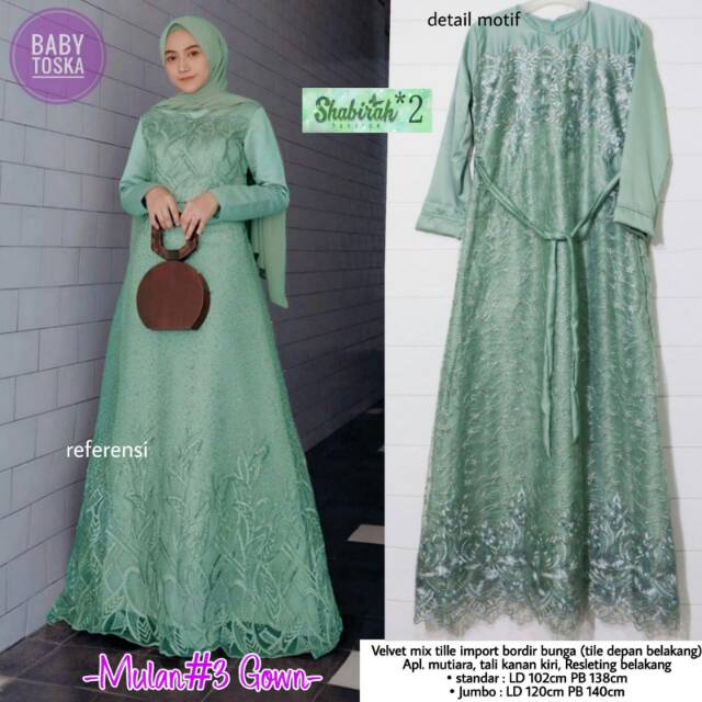 Gamis pesta aura gown gamis pesta terlaris gamis pesta tile gamis pesta hits