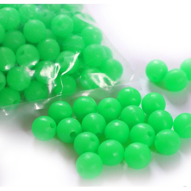 Amlucas 50pcs Manik-Manik Bulat Luminous Glow In The Dark Untuk Memancing