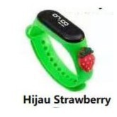 TOMSTORE.ID JT027 Jam Tangan anak Elektronik Led Waterproof Motif Untuk Anak Karakter Import Cod-GREEN STRAWBERRY