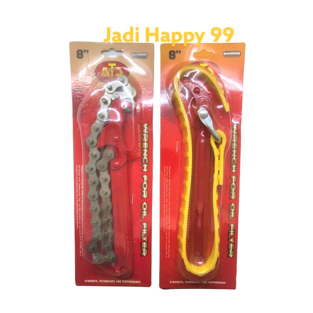 ATS KUNCI FILTER OLI 8 INCH / PEMBUKA OIL FILTER / PEMBUKA FILTER OLI RANTAI / PEMBUKA FILTER OLI SA