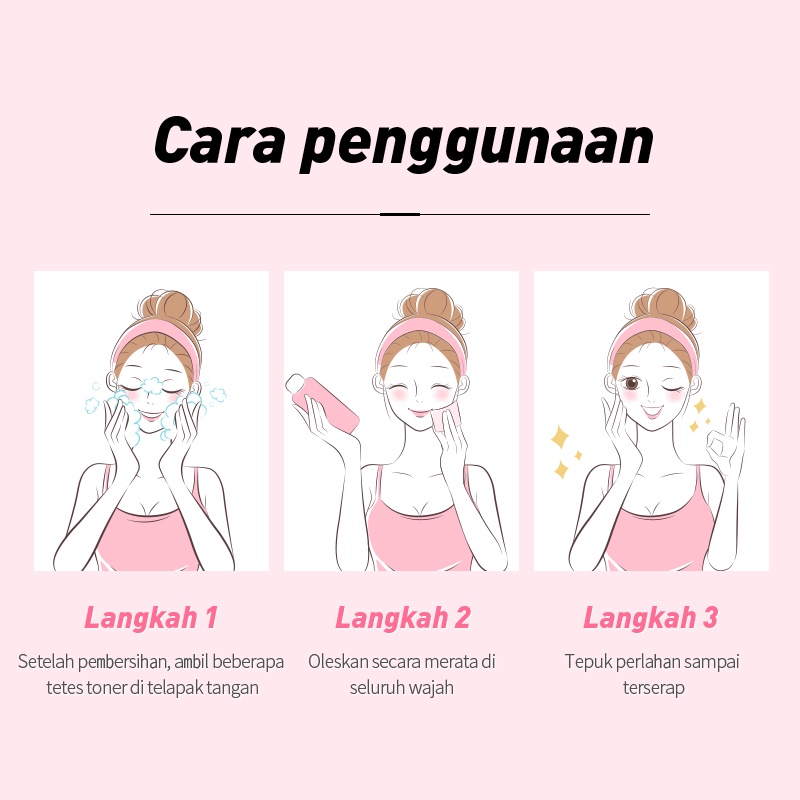 LAIKOU Japan Sakura Toner Cherry Blossom Serum Air Menutrisi Mengurangi Bintik-bintik Mengencangkan Kulit 100ML