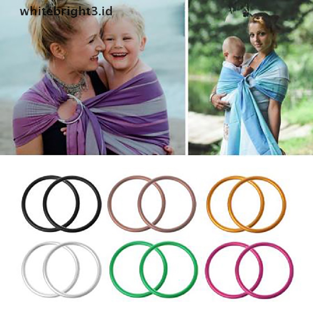 (whitebright3.id) 2pcs Sling Ring Bahan Aluminum Untuk Gendongan Bayi