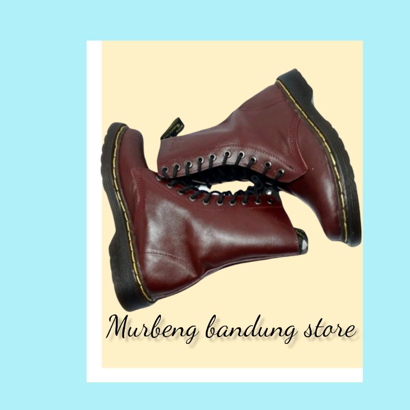 sepatu dokmar pria asli kulit 8 hole