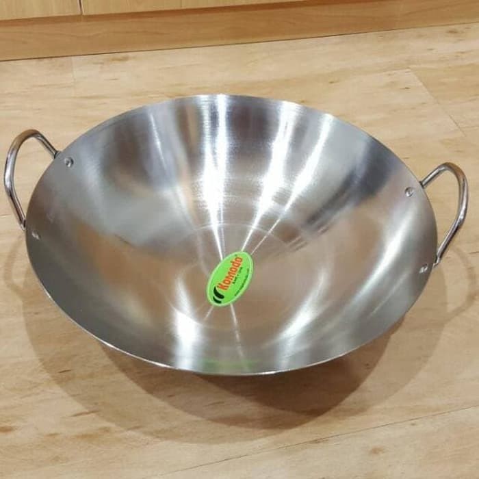 U 38 cm Komodo Kuali Wajan Penggorengan Stainless Steel Diameter 38 cm