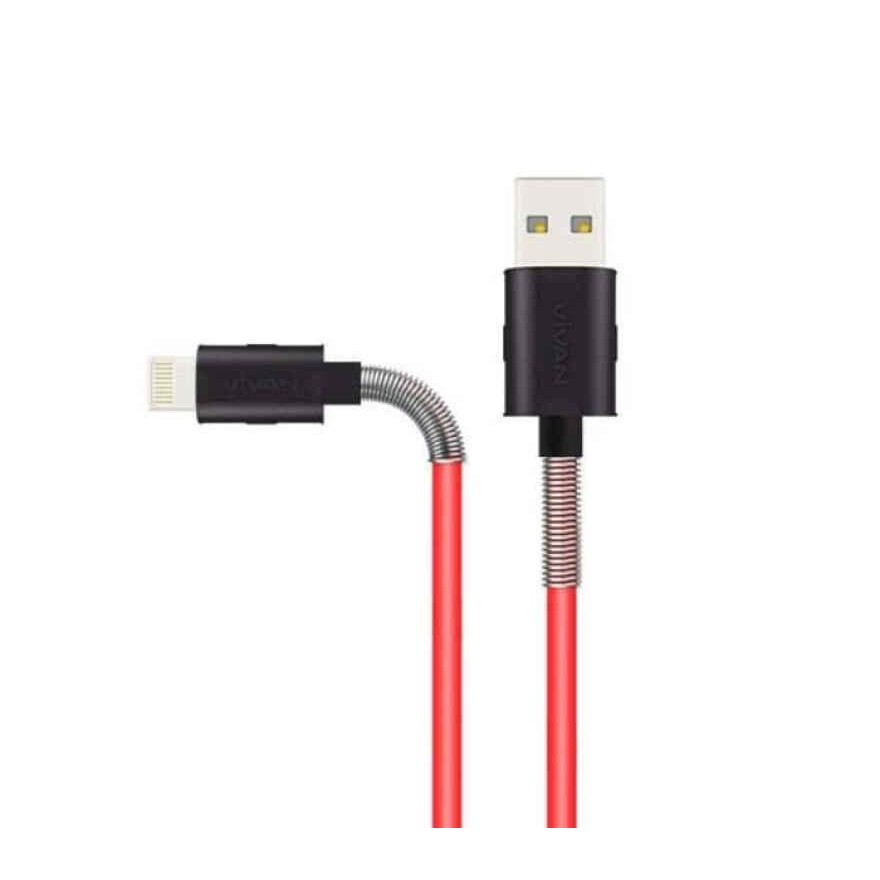 VIVAN Kabel Data SPRING for iPhone Cable FL100 2.4A 1M