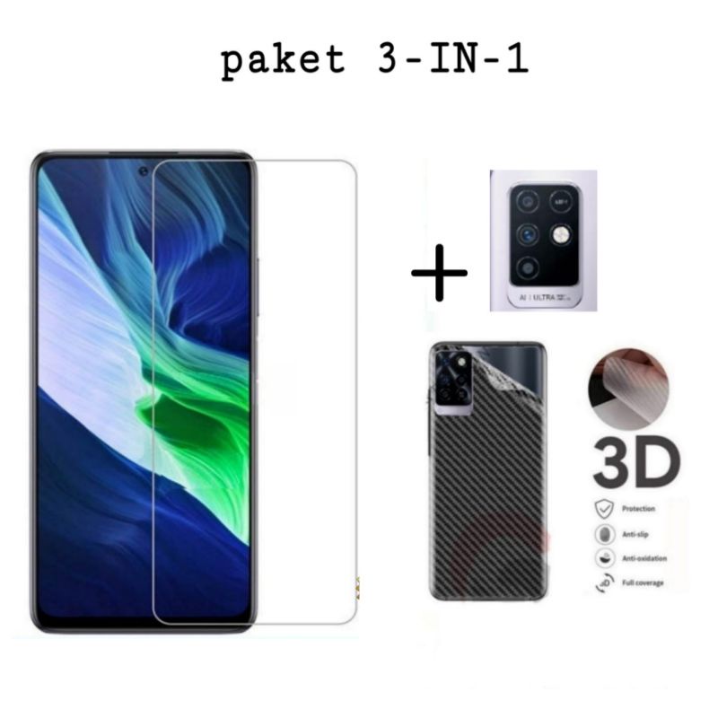 PROMO 3IN1 Tempered Glass Bening INFINIX NOTE 11s 11 Pro 11 NFC 10 10 Pro  7  8 HOT 11s NfC 10 HOT 11 PLAY 10 PLAY HOT 9 PLAY HOT 10S Anti Gores Kaca Full Layar High Qiality