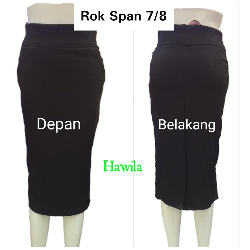 Rok Kerja Span/Sepan Pendek 7/8 Bahan Formal Kantor