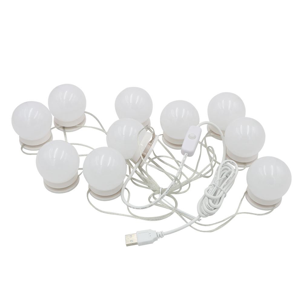 10pcs Led Hollywood Vanity Lights Makeup Mirror Light Bulb Dimmable Wall Lamp Shopee Indonesia