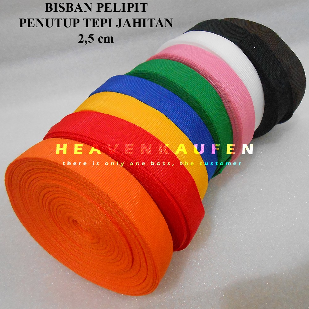 Pelipit Bungkus Jahitan/Penutup Jahitan 2,5 cm Warna