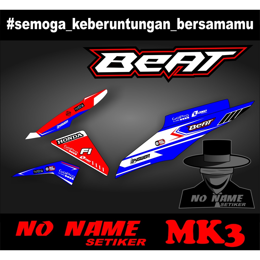 striping setiker stiker sticker beat fi (3mk) 2013-2015 variasi - stiker motor honda setriping beat