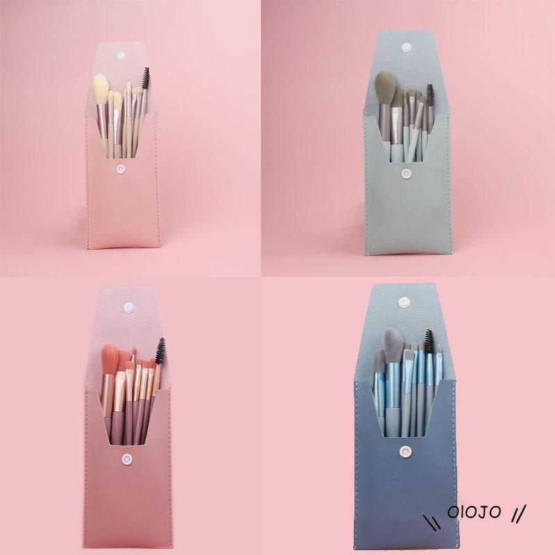 8pcs / Set Brush Makeup Bahan Nilon Untuk Eyeshadow / Blush On / High GlossBuku ol