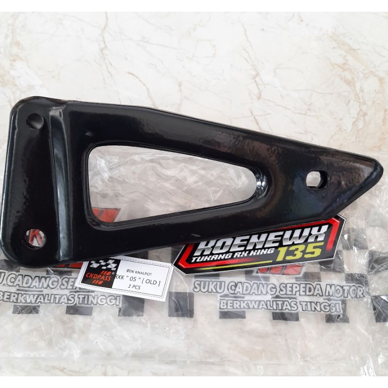 BREKET GANTUNGAN KNALPOT RX SPECIAL RX KING OLD CHROME DAN HITAM