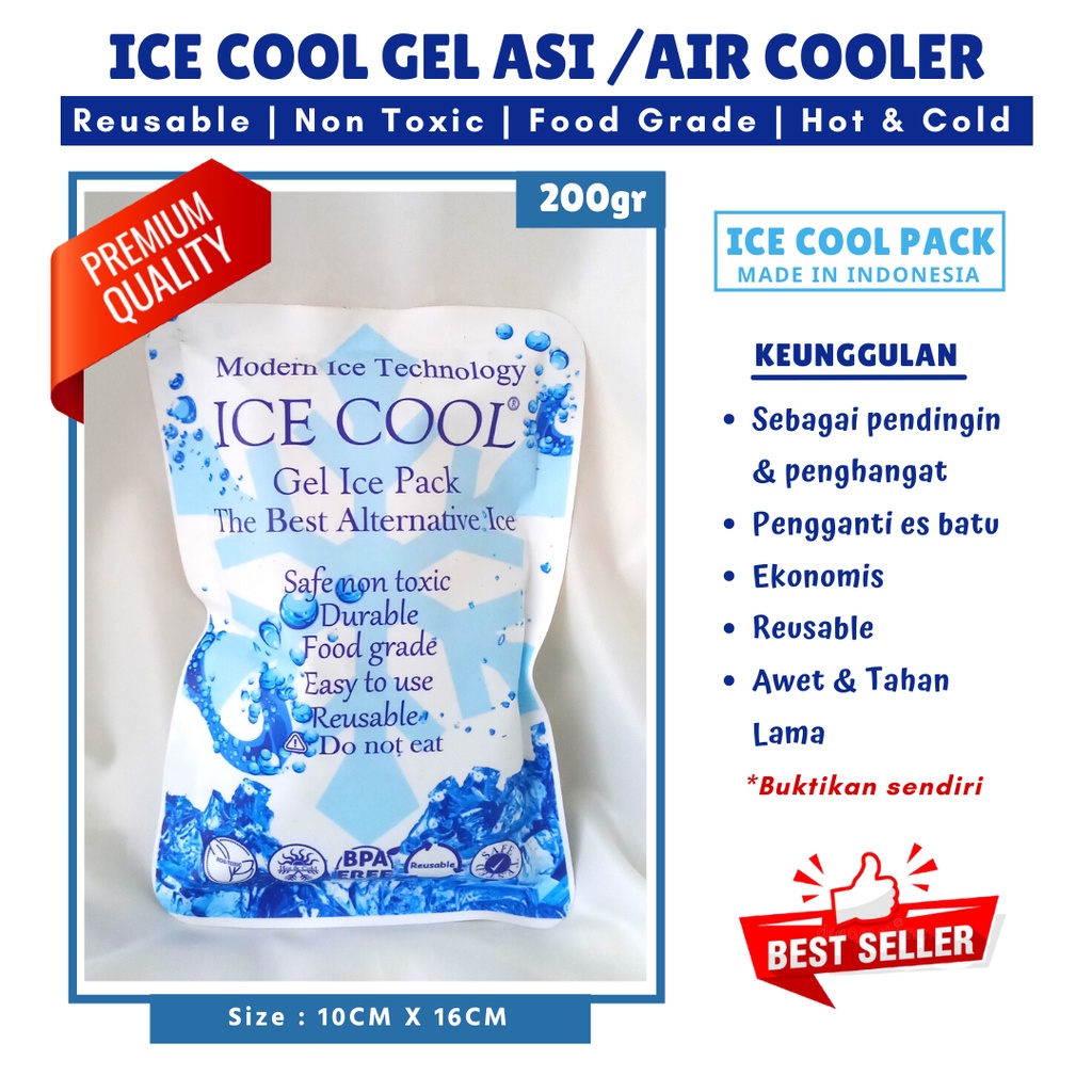ICE GEL / ES GEL UNTUK ASI / BLUE ICE GEL / 10X15 CM / ICE COOL GEL