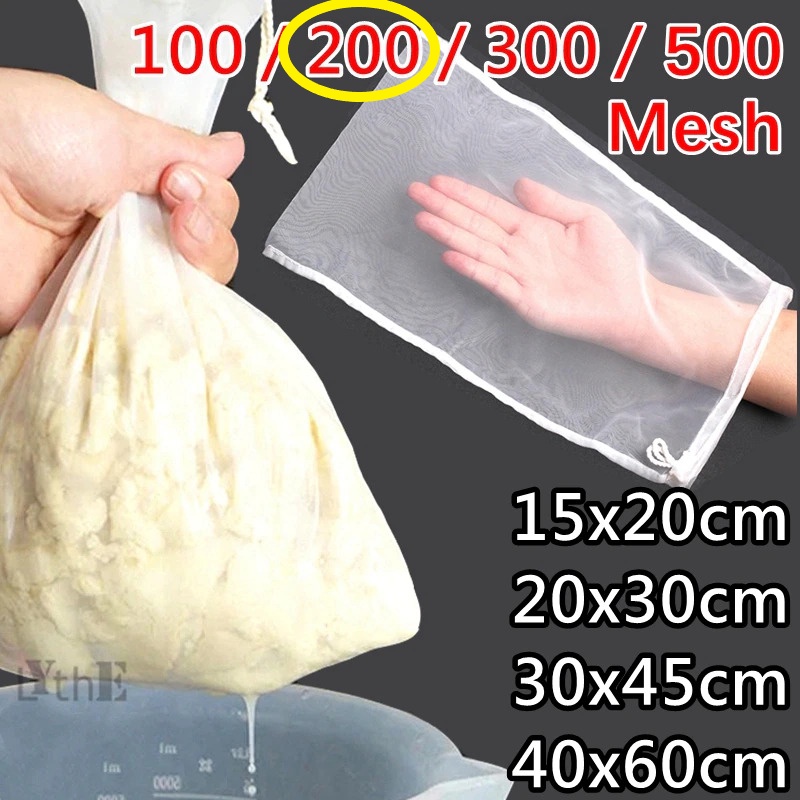 Kantong Kain Peras Reusable Bag Strainer Filter Mesh Number 200 - LTH47 - Transparent