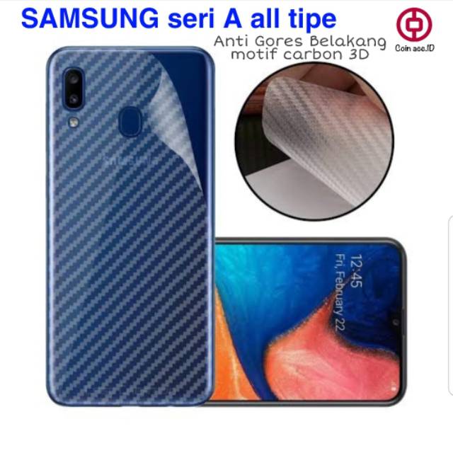 CARBON 3D BACK SKIN SAMSUNG A21S A11 M11 A31 M21 M31 A51 A71 a10s a20s a10 a20 a30 a50 a30s