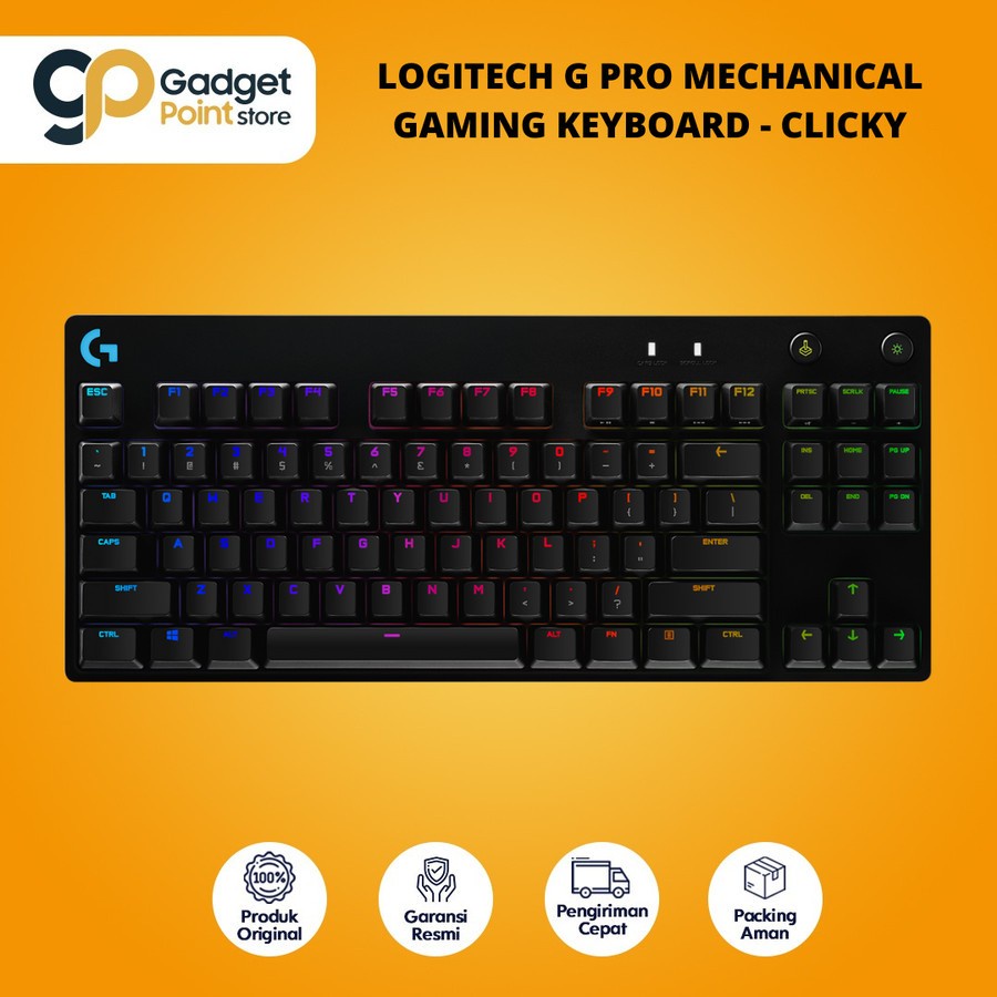 Keyboard Gaming Logitech G PRO Mechanical Gaming Keyboard-Clicky - Garansi Resmi 2 Tahun