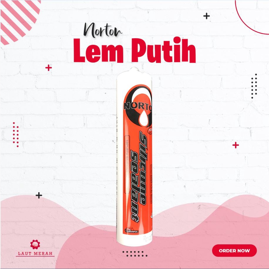

LEM KACA SEALANT SILICONE / NORTON TABUNG 300ML / LEM SEALANT PUTIH