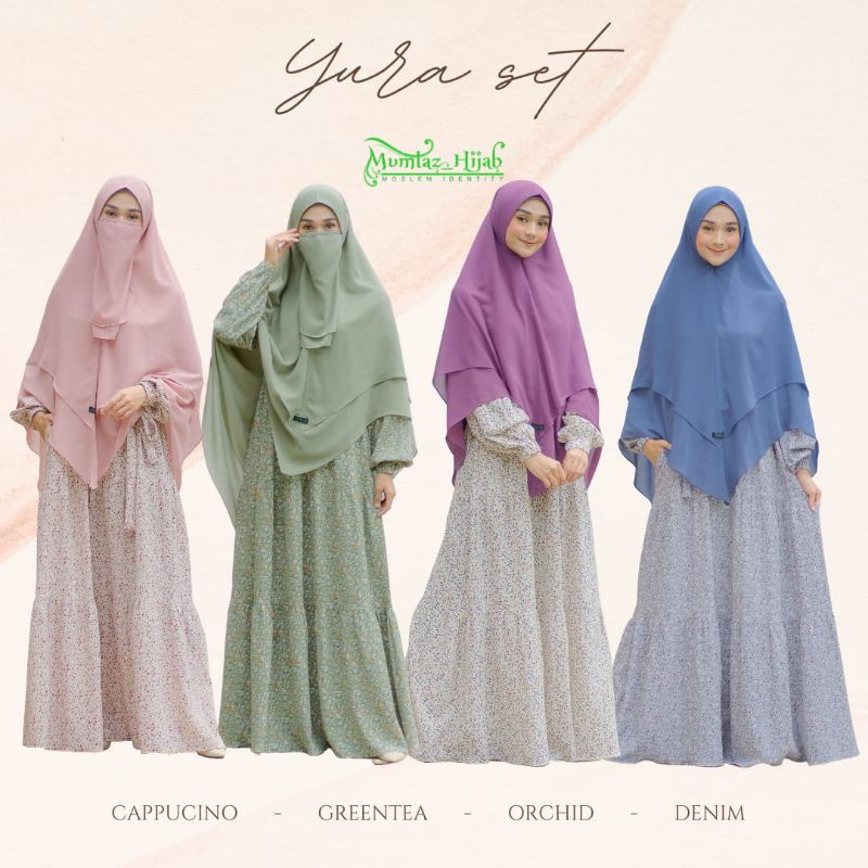 (PO) Gamis Motif Syar'i Set Cadar/Yura Set Mumtaz