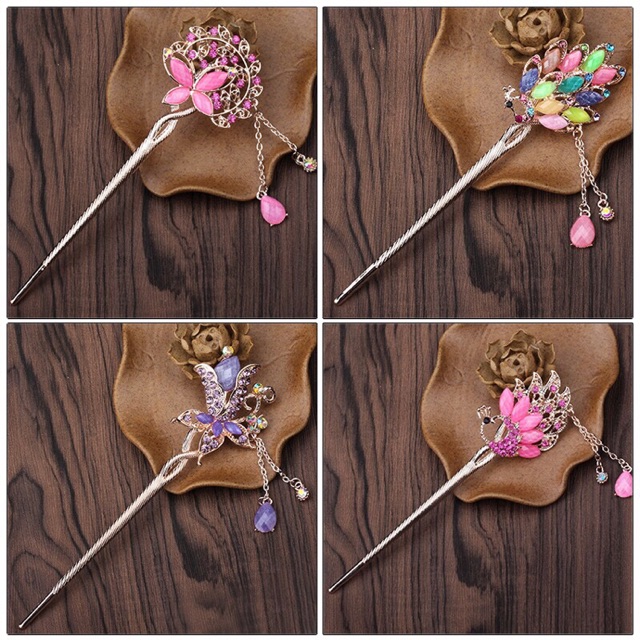 Tusuk Konde Sanggul Hiasan Rambut Bahan Metal cina jepang korea tiongkok hair pin sangjit