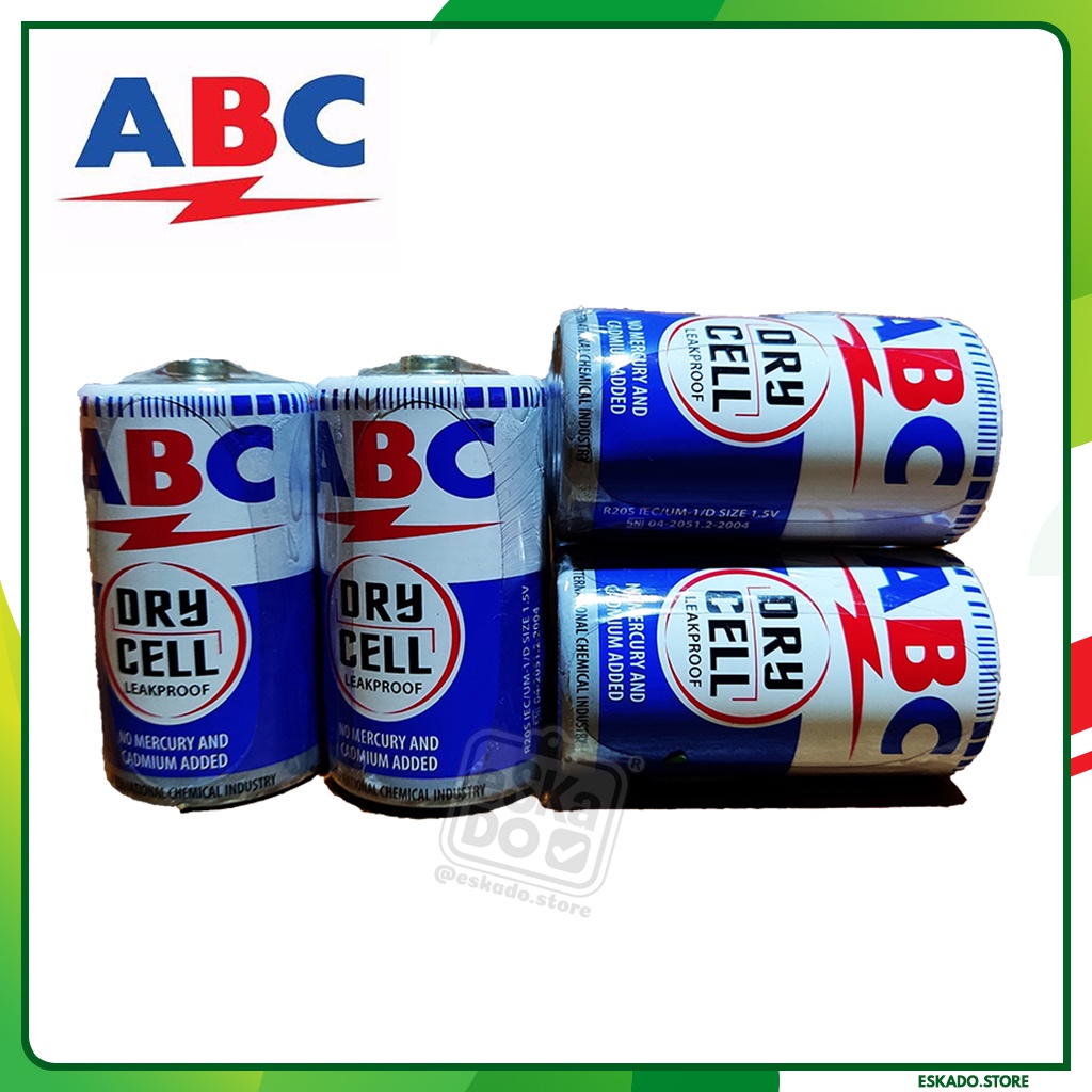 Baterai ABC Besar R20 / Tanggung R14C / Sedang AA