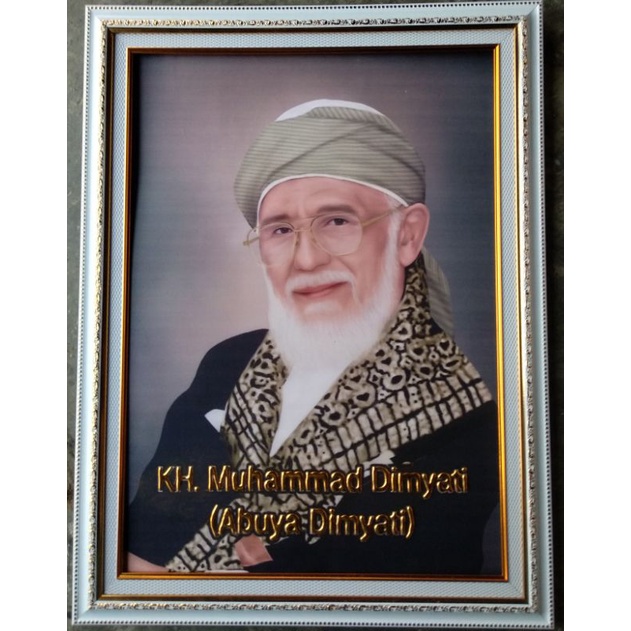 bingkai foto abuya dimyati foto ulama uk 62 cm x82 cm foto habaib foto walisongo hiasan rumah pajang