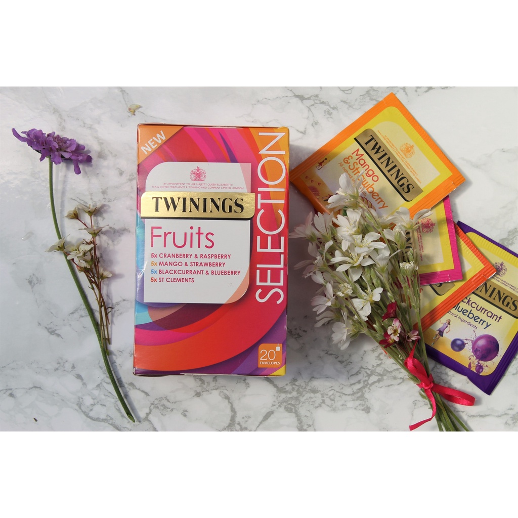 

Teh Twinings Tea Fruit Selection Mixed Multipack of 20 Tea Bags