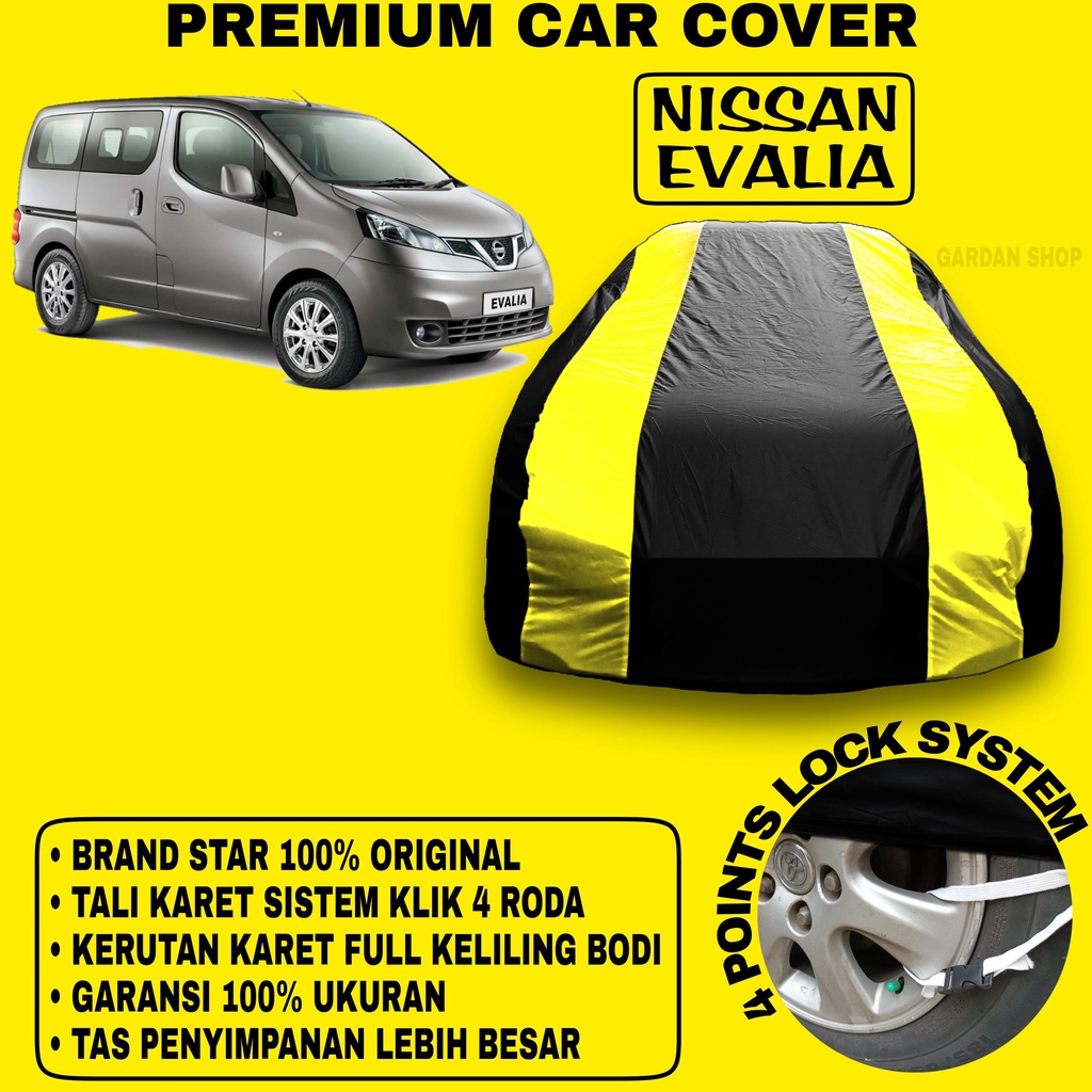 Body Cover NISSAN EVALIA Sarung Strip KUNING Penutup Pelindung Bodi Mobil Nissan Evalia PREMIUM