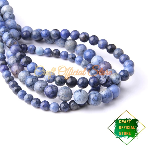 Bahan Gelang Batu Sodalite Bulat 6/8/10mm Untuk Membuat Gelang Tasbih Atau Kerajinan DIY