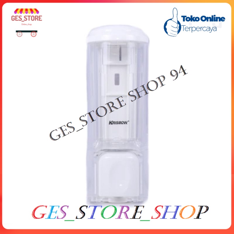 Dispenser sabun cair krisbow 200 ml - putih/tempat sabun cair/Dispenser sabun/perlengkapan kamar man