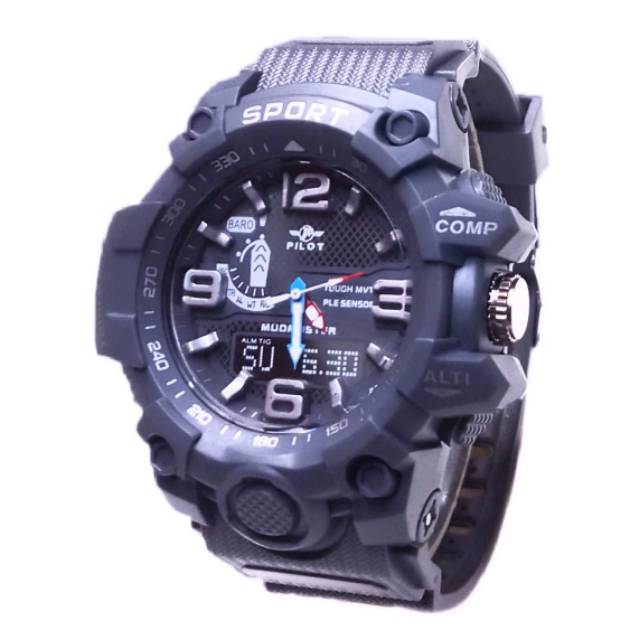 Jam Tangan Pria Kasual Sport Anti Air P-1544 Crono Hiasan