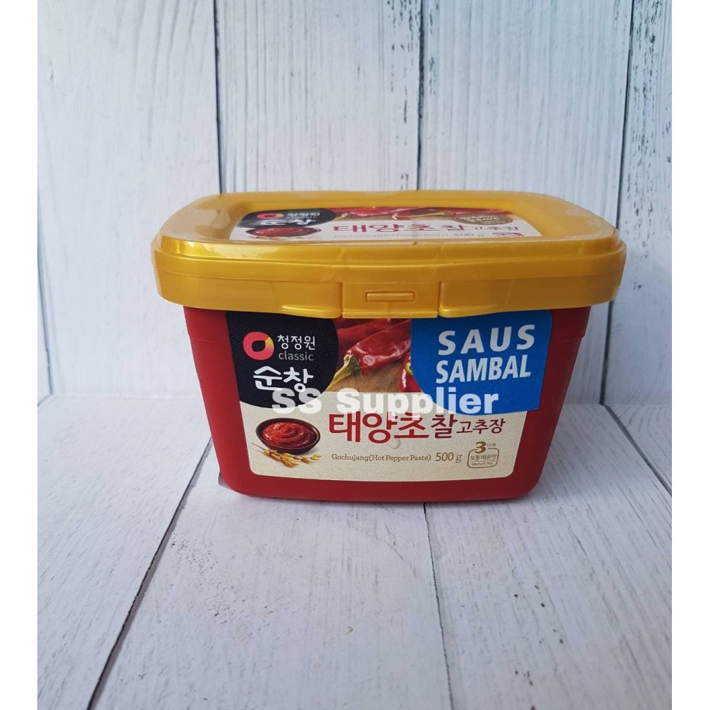 

Daesang Sunchang Gochujang 500 GR- Cabe Pasta Korea- Hot Pepper Paste