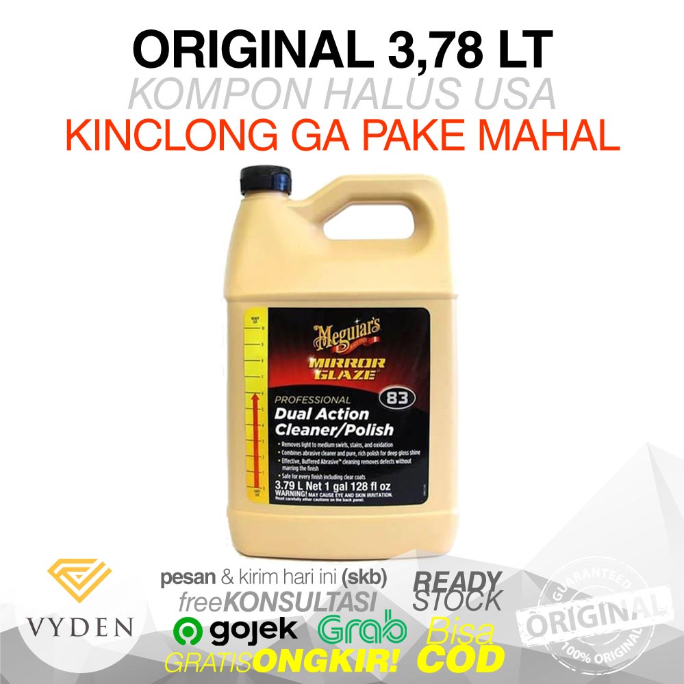 MEGUIARS Mirror Glaze 83 Dual Action Cleaner Polish 3780ml Galon Kompon Poles Mobil MURAH