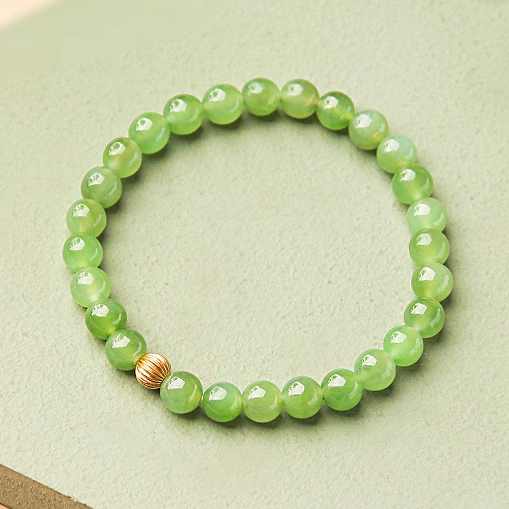 Needway Wanita Gelang Cina Retro Elegan Untuk Perempuan Tangan Jewerly Gaya Kuno Imitasi Hetian Jade Bracelets