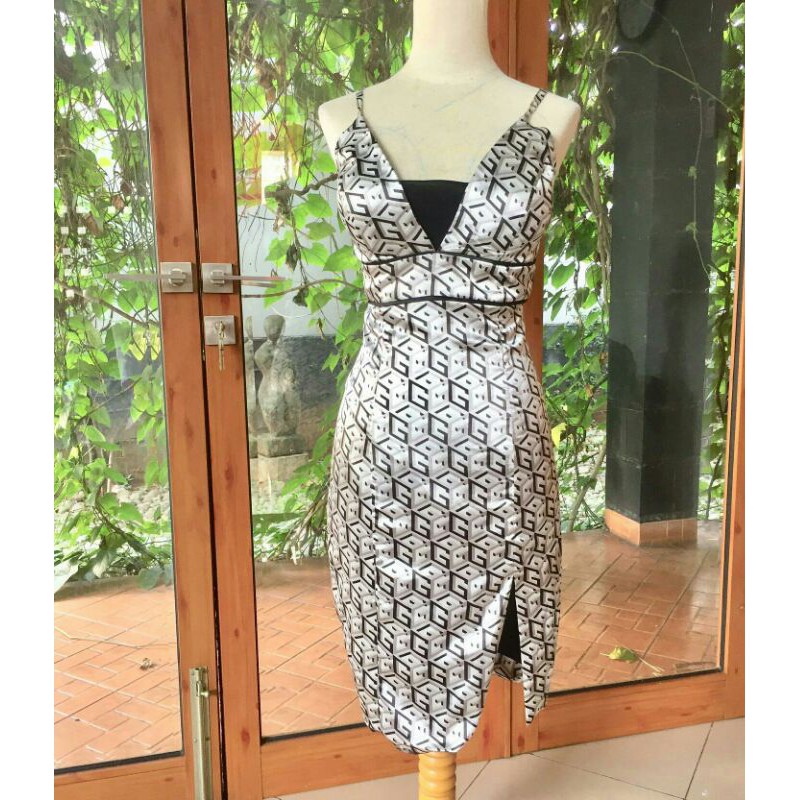 silver party dress (Preloved)