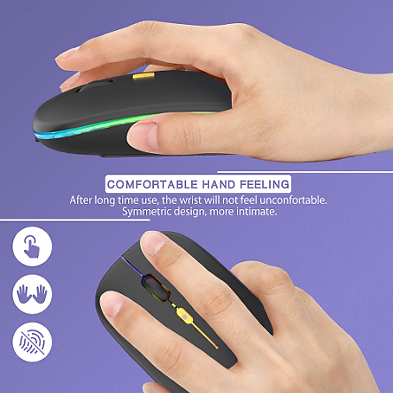 New bluetooth dual-mode wireless mouse charging mute computer notebook office gaming luminous mouse 2.4G