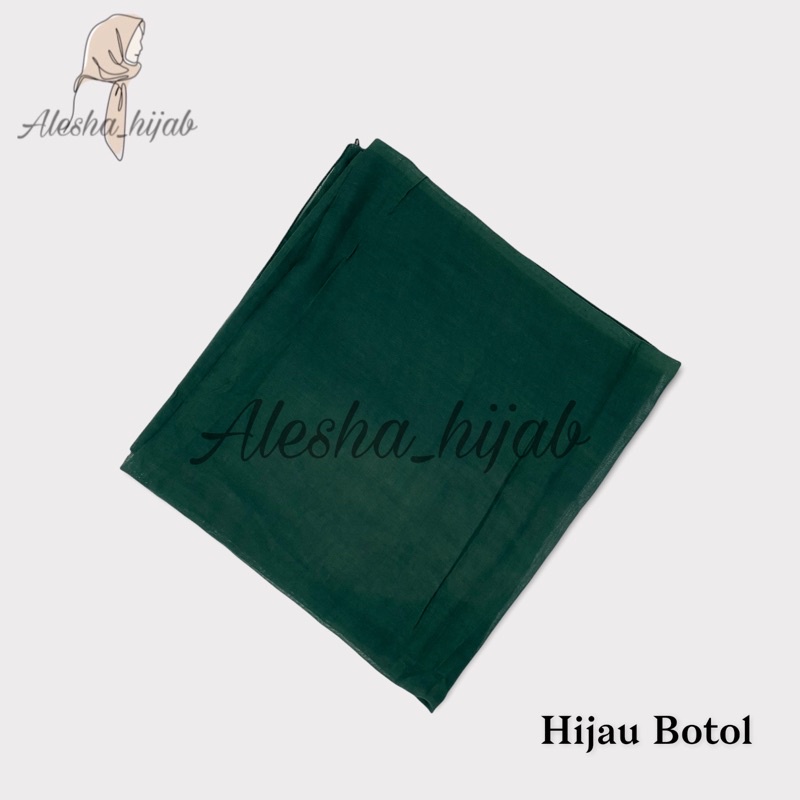 Segi Empat Paris | Jilbab Paris | Hijab Paris | Kerudung Paris Polos Premium-Hijau botol