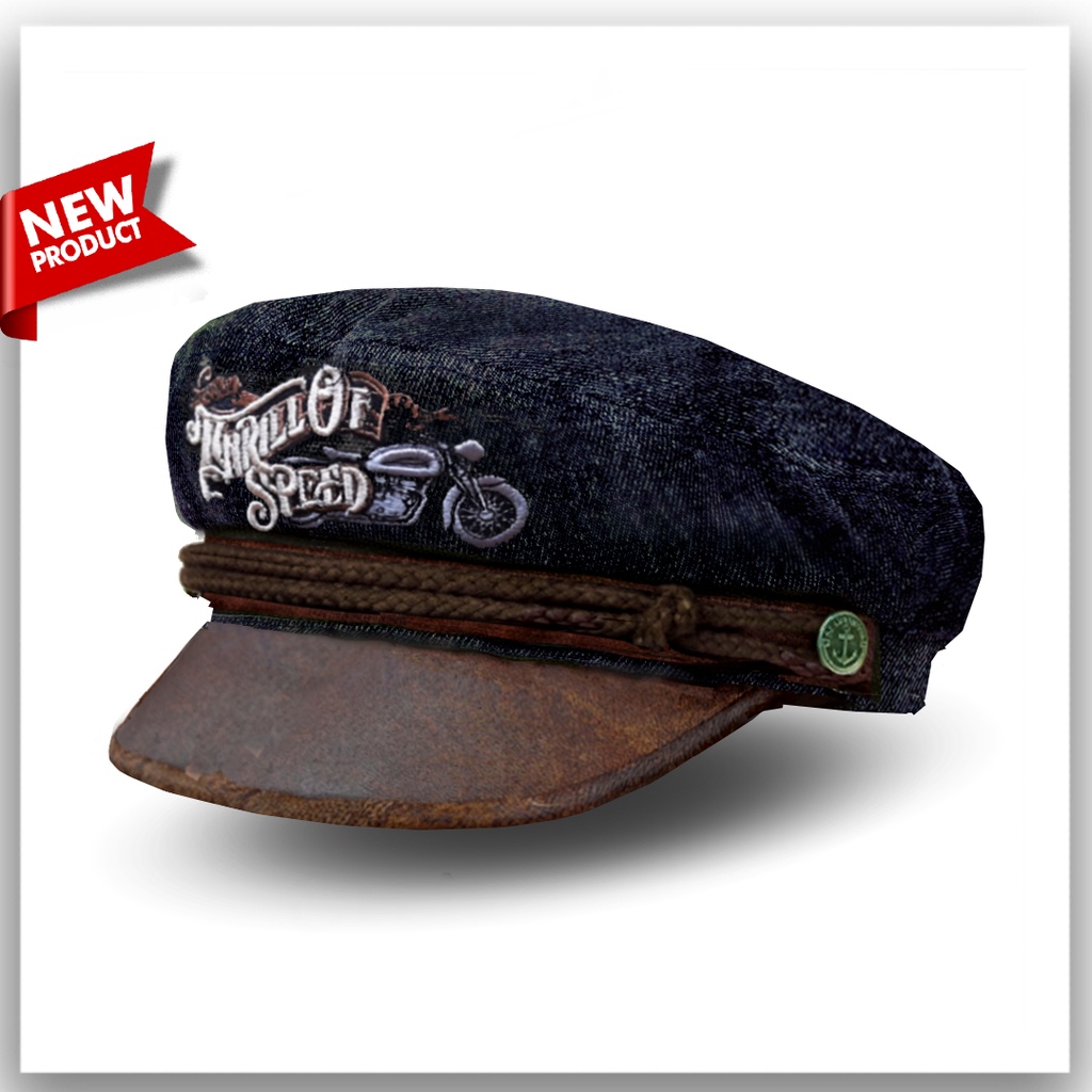Sfq - Topi Sailor Fiddler Hat Vintage Premium - Topi Kapten Pelaut Klasik Greek Fisherman hat-