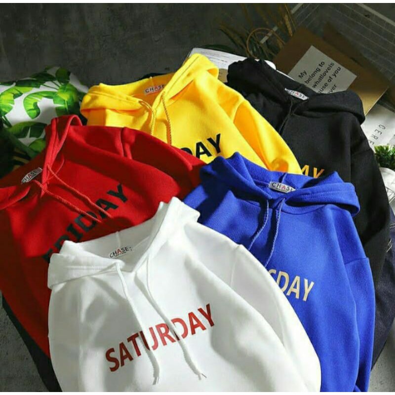 S - XXXXXL(6XL) Jaket Hoodie SUNDAY MONDAY SATURDAY FRIDAY CUSTOM HARI DAY Pria Wanita JUMBO