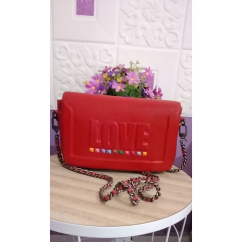 sling rantai merah preloved/sling kulman