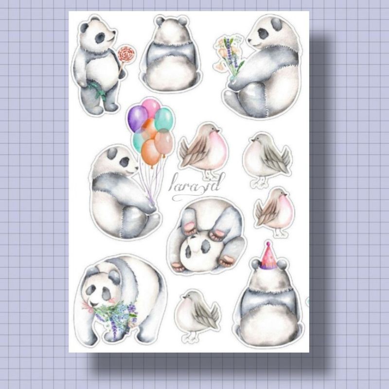 

Stiker Tumbler Animal Beruang /Stiker Asthetic Bear/Stiker Journal, diary,Case hp /DIY