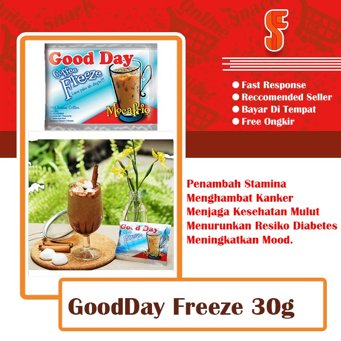 

Kopi Good Day Freeze 3 in 1 Instant Coffee Mocafrio 30gr