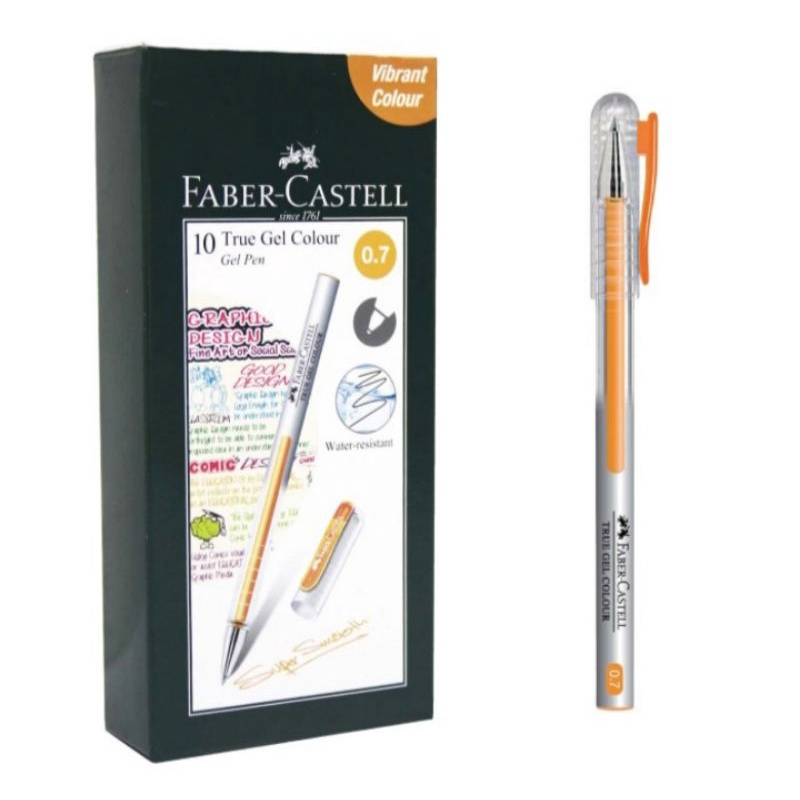 

Faber Castell True Gel Pen Orange Oranye Ink 0.7mm / Pulpen Gel Faber Castell warna Orange Oranye 0.7 / True Gel Pen Faber Castell Orange Oranye Promo / Pulpen Gel Orange Oranye Faber Castell Promo