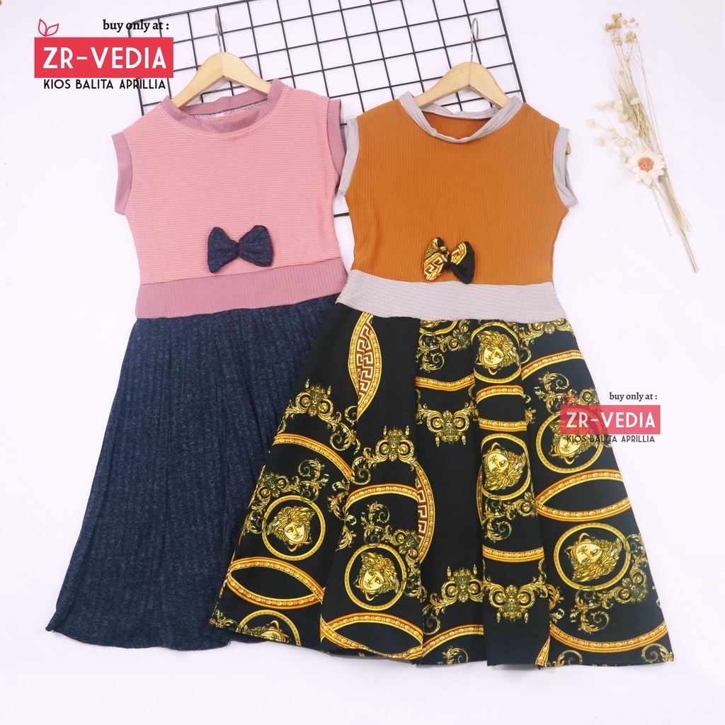 Dress Lala Uk 8-9 Th / Dress Anak Perempuan Baju Dres Pesta Motif Random Anak Perempuan Murah