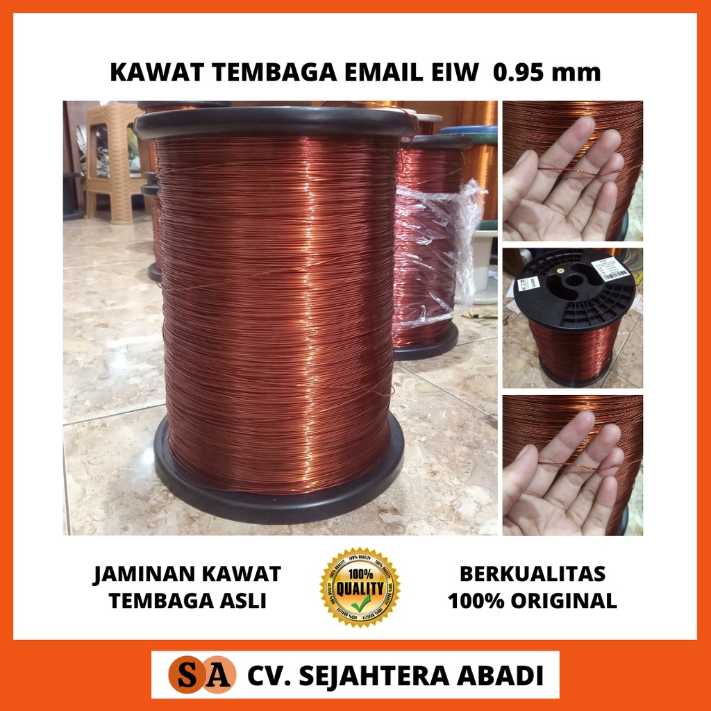 Jual Jaminan Kawat Tembaga Asli Merk Eiw Kawat Tembaga Email Ukuran Tebal Kawat Mm