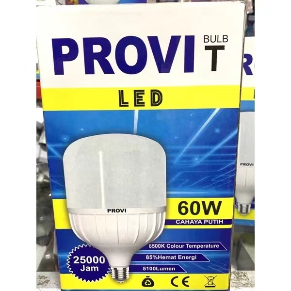 BOHLAM BOLA LAMPU PROVI 60W 60WATT GARANSI 1 TAHUN SANGAT TERANG LED KAPSUL CAPSULE