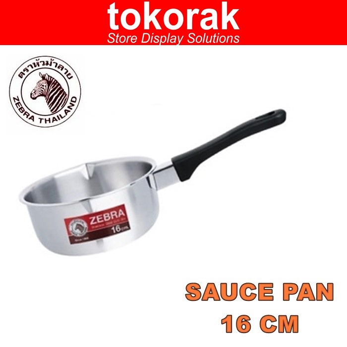 ZEBRA SAUCE PAN 16 CM 166307- PANCI SUSU REBUS MIE INSTANT STAINLESS