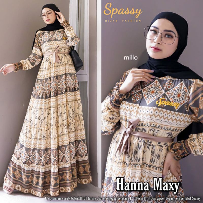 COD GAMIS CERUTY BABYDOLL HANNA MAXY ORIGINAL SPASSY SOLO